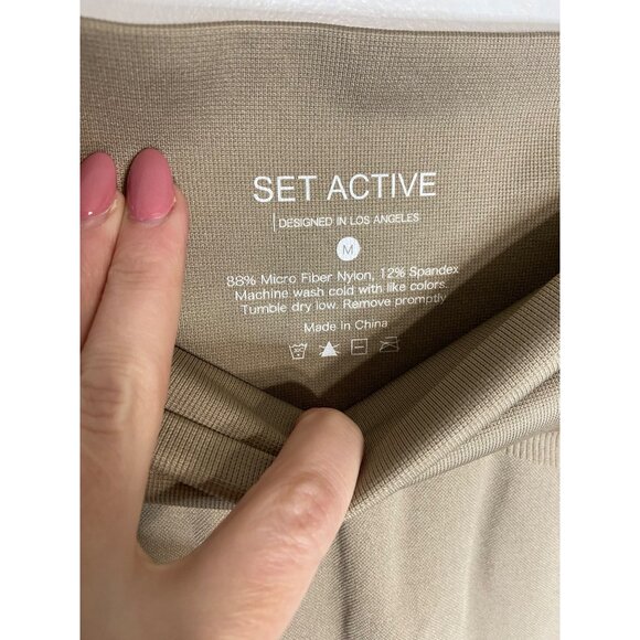 Set Active Sculptflex Tan Leggings-sz Medium - Picture 3 of 7